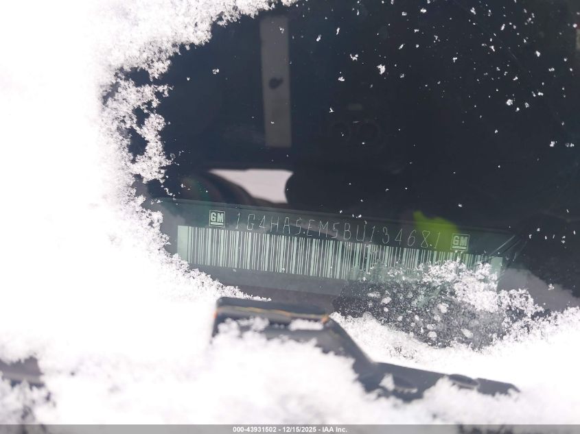 2011 Buick Lucerne Cx VIN: 1G4HA5EM5BU134681 Lot: 43931502