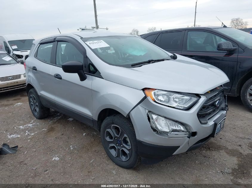 2020 Ford Ecosport S VIN: MAJ6S3FL8LC382598 Lot: 43931517