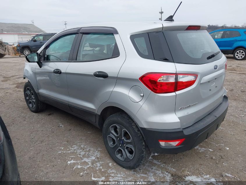 2020 Ford Ecosport S VIN: MAJ6S3FL8LC382598 Lot: 43931517