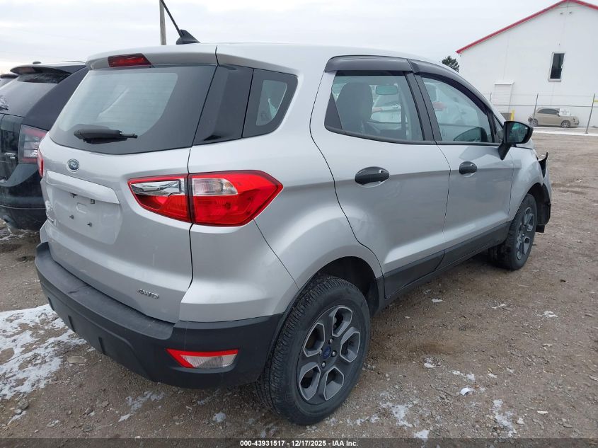 2020 Ford Ecosport S VIN: MAJ6S3FL8LC382598 Lot: 43931517