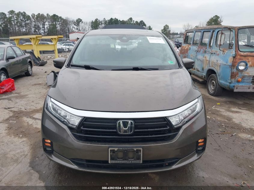 2022 Honda Odyssey Ex-L VIN: 5FNRL6H78NB035493 Lot: 43931534