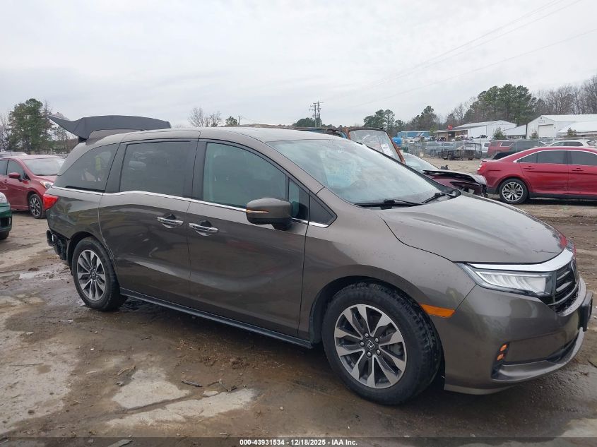 2022 Honda Odyssey Ex-L VIN: 5FNRL6H78NB035493 Lot: 43931534