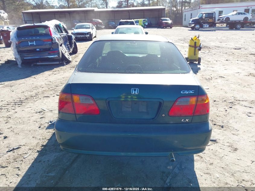 1999 Honda Civic Lx VIN: 1HGEJ6677XL001652 Lot: 43931579