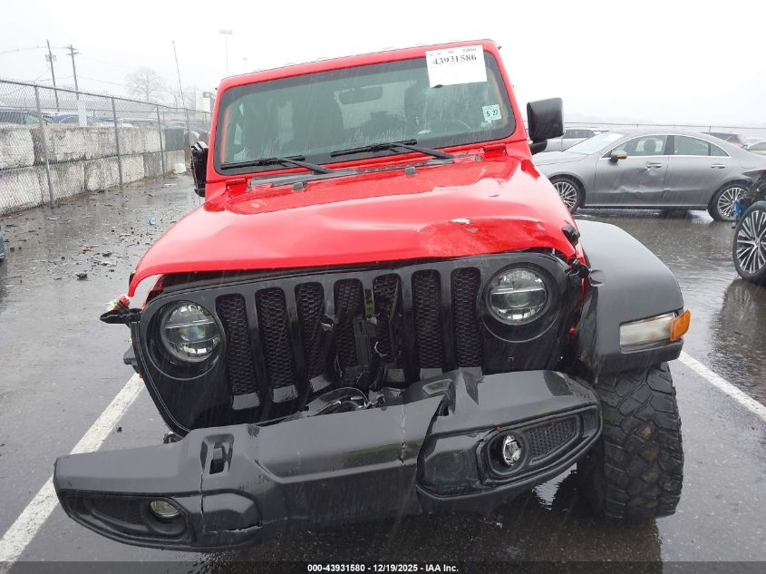 2022 Jeep Wrangler Unlimited Willys 4X4 VIN: 1C4HJXDG3NW224173 Lot: 43931580