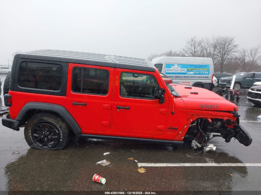 2022 Jeep Wrangler Unlimited Willys 4X4 VIN: 1C4HJXDG3NW224173 Lot: 43931580