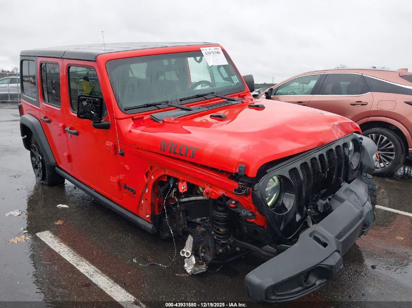 2022 Jeep Wrangler Unlimited Willys 4X4 VIN: 1C4HJXDG3NW224173 Lot: 43931580