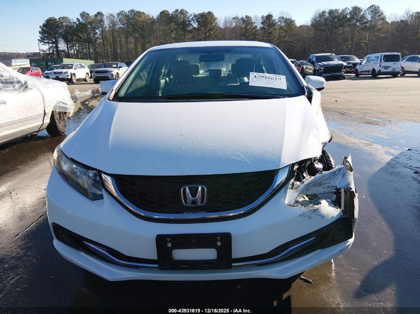 2014 Honda Civic Lx VIN: 19XFB2F59EE009734 Lot: 43931619