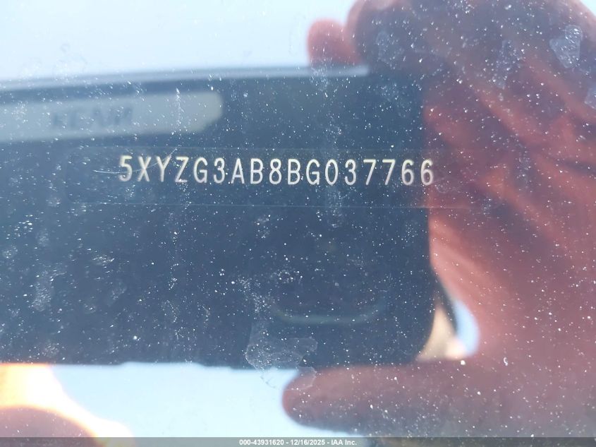 2011 Hyundai Santa Fe Gls VIN: 5XYZG3AB8BG037766 Lot: 43931620