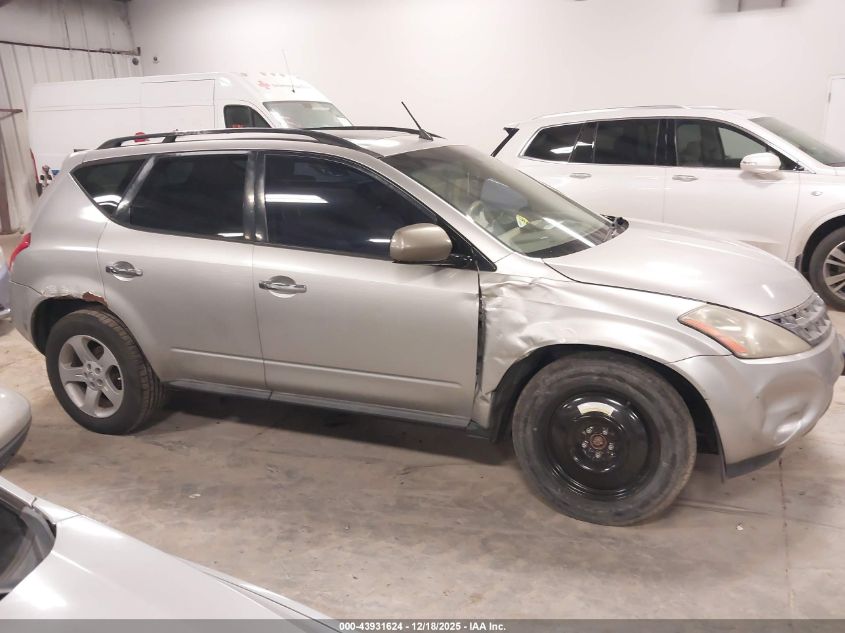 2003 Nissan Murano Sl VIN: JN8AZ08W73W204268 Lot: 43931624