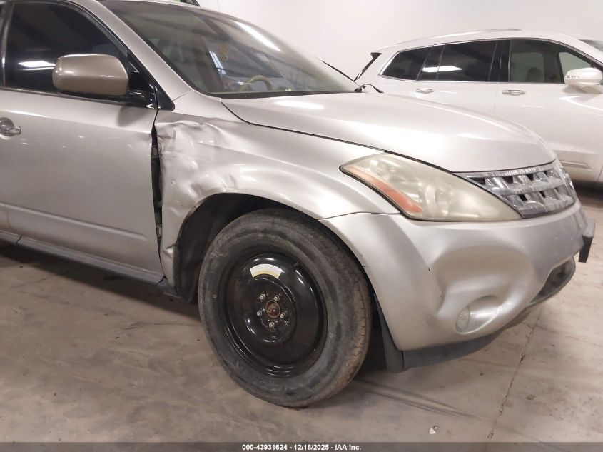 2003 Nissan Murano Sl VIN: JN8AZ08W73W204268 Lot: 43931624