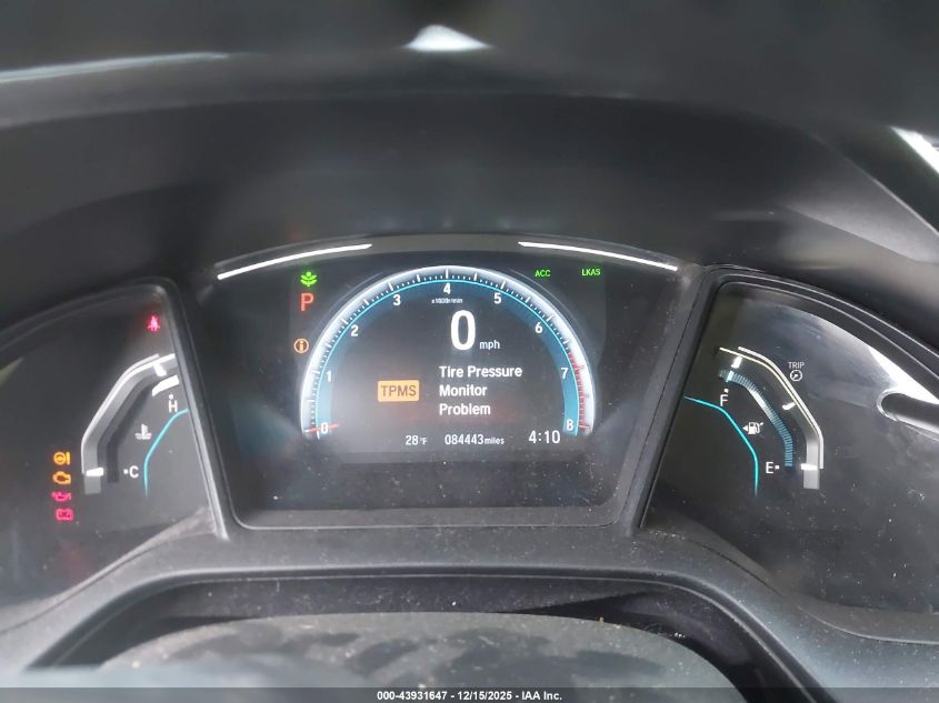 2019 Honda Civic Lx VIN: 2HGFC2F60KH580598 Lot: 43931647