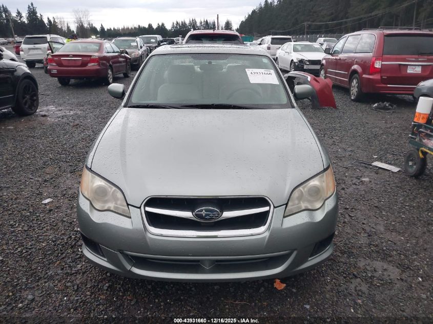 2009 Subaru Legacy 2.5I VIN: 4S3BL616397227712 Lot: 43931660