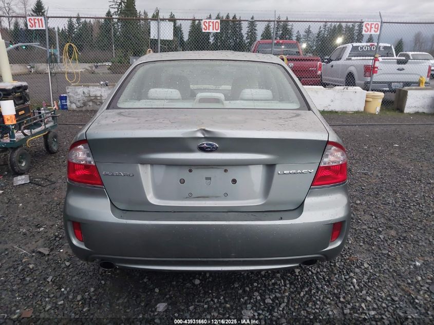 2009 Subaru Legacy 2.5I VIN: 4S3BL616397227712 Lot: 43931660