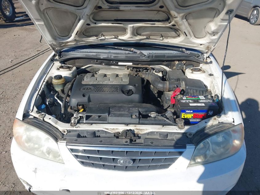 2003 Kia Spectra Ls VIN: KNAFB121835262062 Lot: 43931806