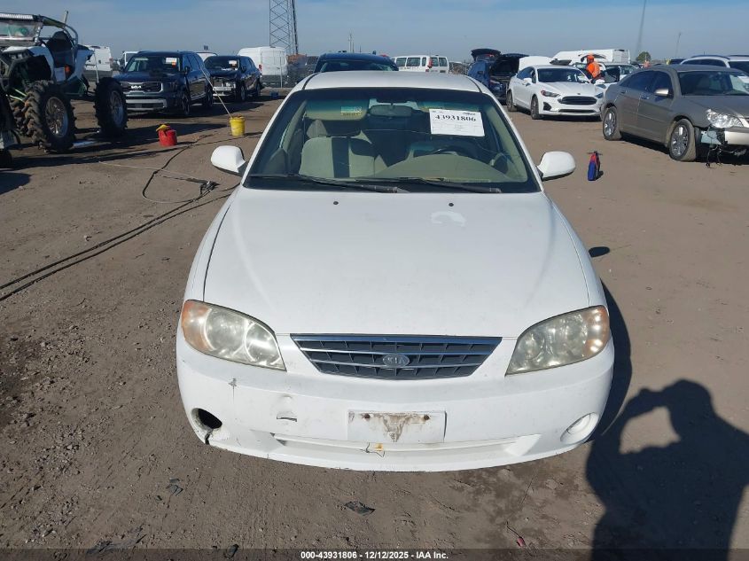 2003 Kia Spectra Ls VIN: KNAFB121835262062 Lot: 43931806