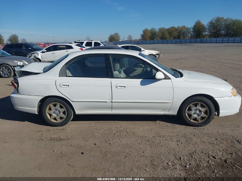 2003 Kia Spectra Ls VIN: KNAFB121835262062 Lot: 43931806