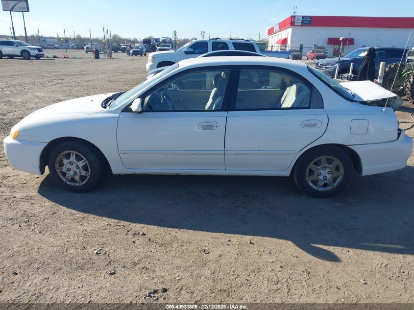 2003 Kia Spectra Ls VIN: KNAFB121835262062 Lot: 43931806