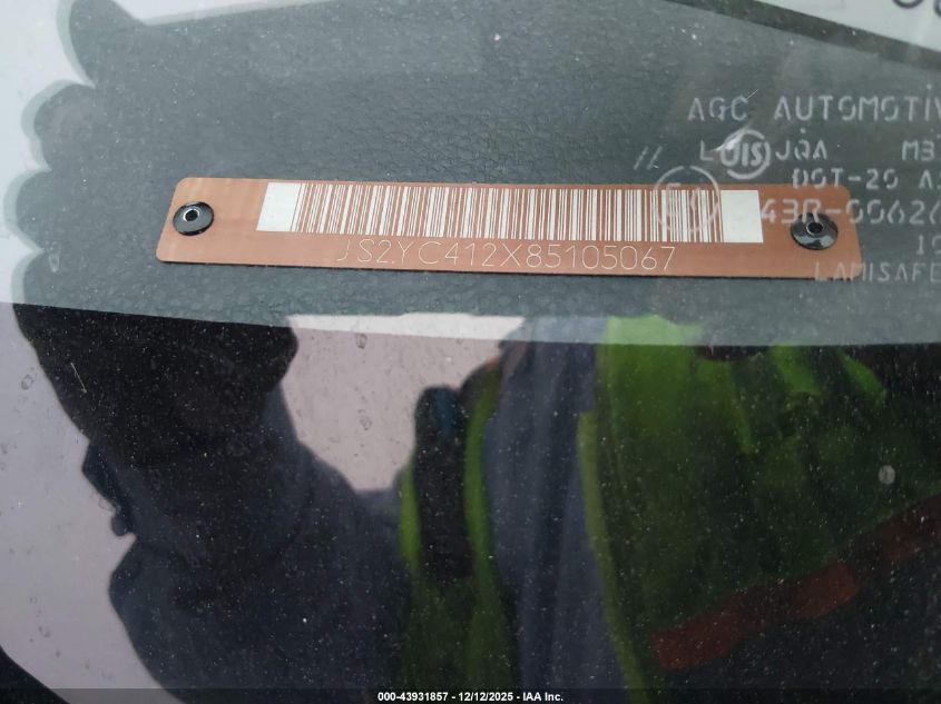 2008 Suzuki Sx4 VIN: JS2YC412X85105067 Lot: 43931857