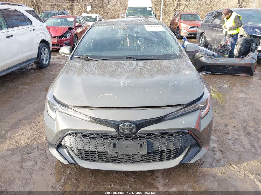 2019 Toyota Corolla Se VIN: JTNK4RBE7K3021032 Lot: 43931888