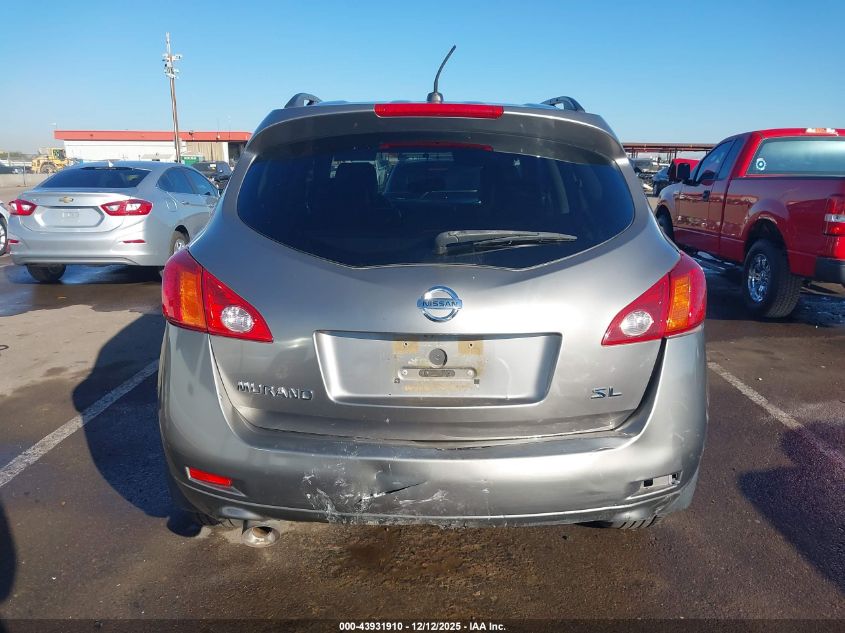 2009 Nissan Murano Sl VIN: JN8AZ18U29W016545 Lot: 43931910