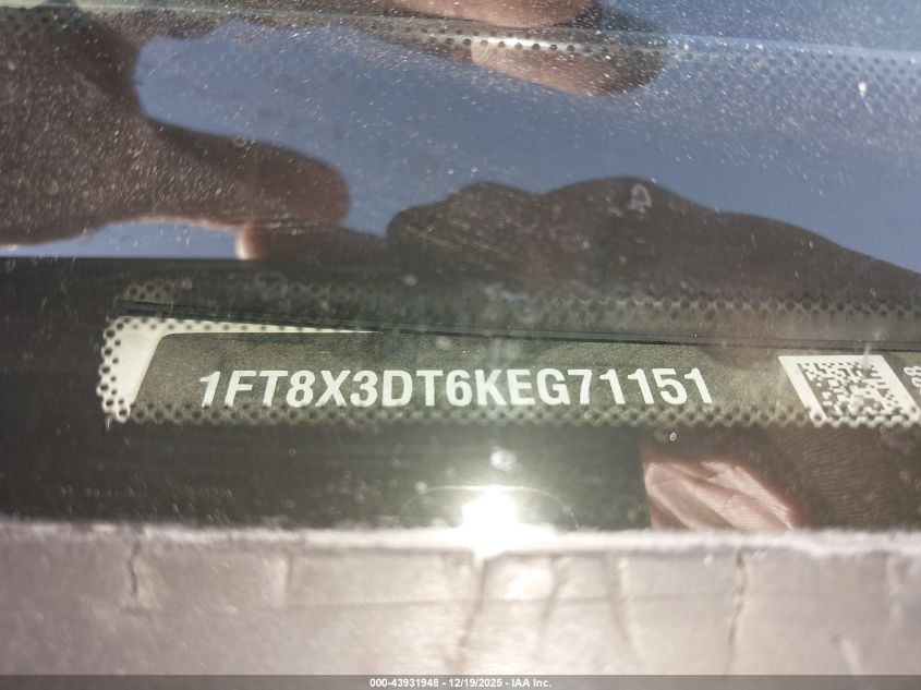 2019 Ford F-350 Xl VIN: 1FT8X3DT6KEG71151 Lot: 43931948