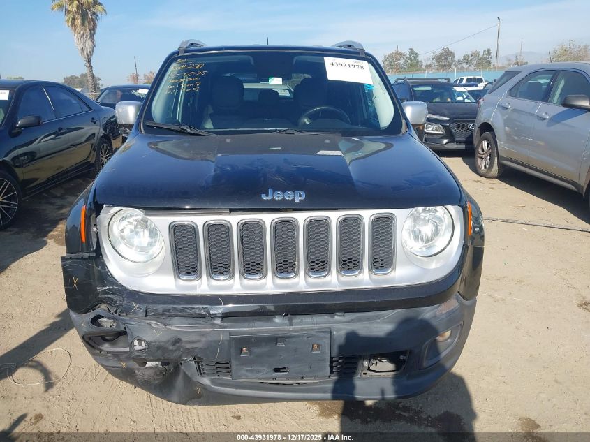 2015 Jeep Renegade Limited VIN: ZACCJBDT4FPB43238 Lot: 43931978