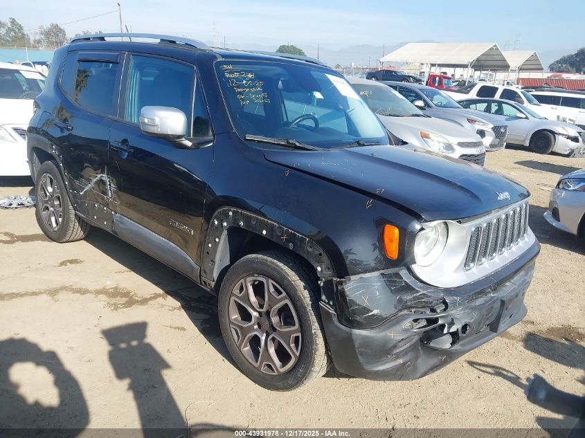 2015 Jeep Renegade Limited VIN: ZACCJBDT4FPB43238 Lot: 43931978