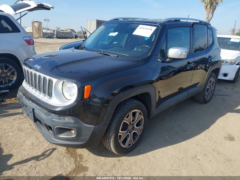 2015 Jeep Renegade Limited VIN: ZACCJBDT4FPB43238 Lot: 43931978
