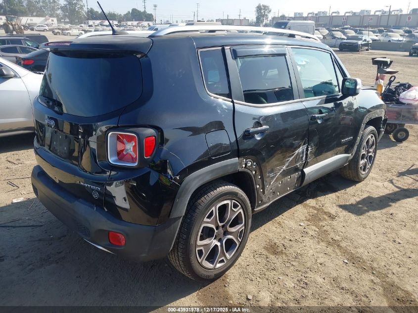 2015 Jeep Renegade Limited VIN: ZACCJBDT4FPB43238 Lot: 43931978