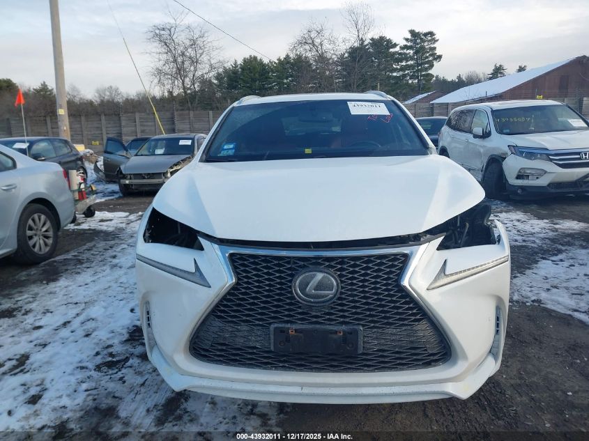 2016 Lexus Nx 200T F Sport VIN: JTJBARBZ2G2093945 Lot: 43932011