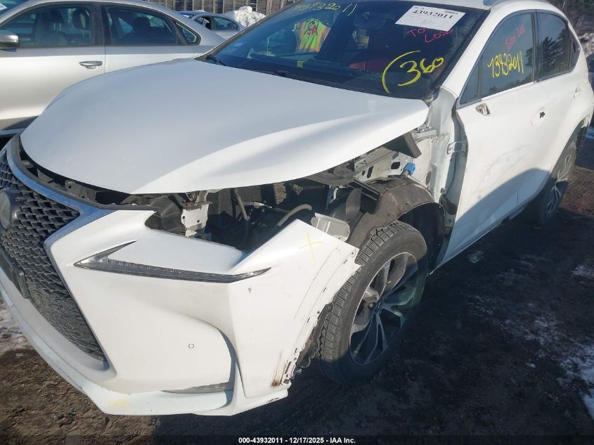 2016 Lexus Nx 200T F Sport VIN: JTJBARBZ2G2093945 Lot: 43932011