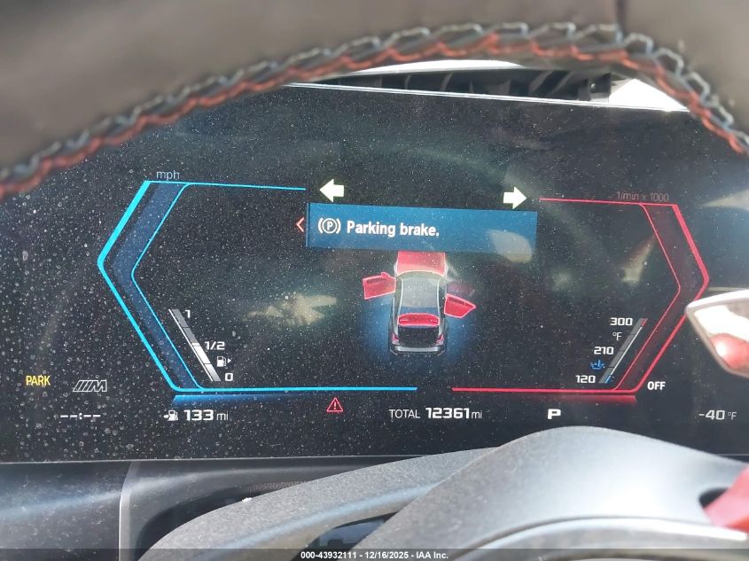 2024 BMW M3 Competition xDrive VIN: WBS43AY0XRFS91712 Lot: 43932111