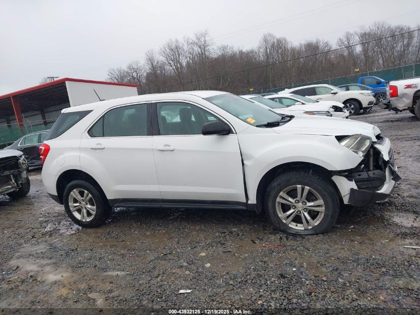 2016 Chevrolet Equinox Ls VIN: 2GNFLEEK8G6149872 Lot: 43932125
