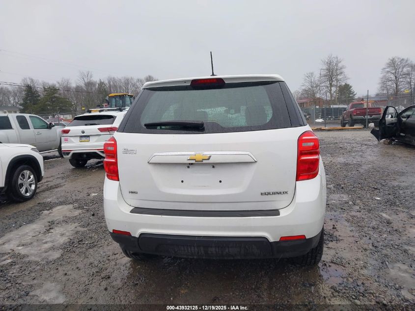 2016 Chevrolet Equinox Ls VIN: 2GNFLEEK8G6149872 Lot: 43932125