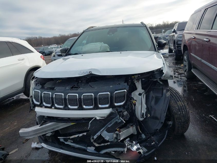 2022 Jeep Compass Limited 4X4 VIN: 3C4NJDCB7NT160961 Lot: 43932139