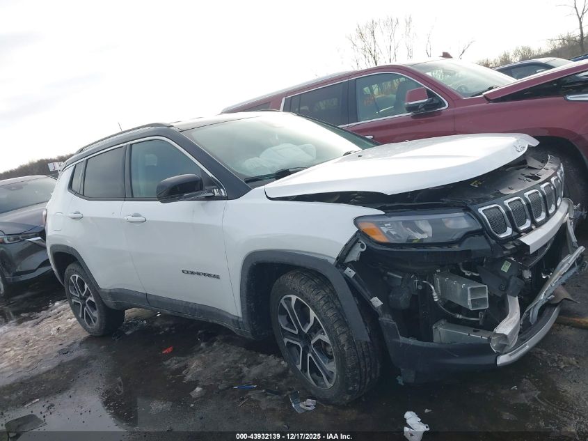 2022 Jeep Compass Limited 4X4 VIN: 3C4NJDCB7NT160961 Lot: 43932139