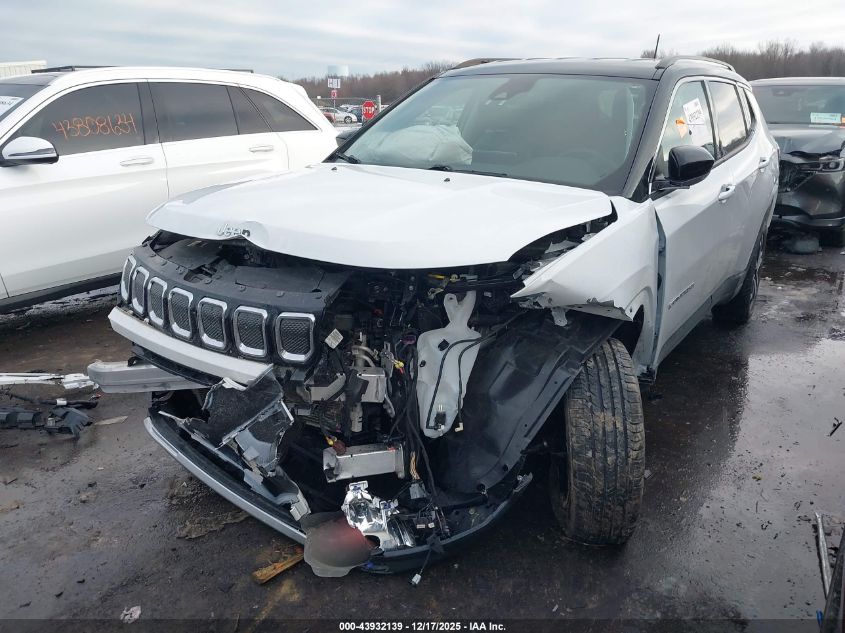 2022 Jeep Compass Limited 4X4 VIN: 3C4NJDCB7NT160961 Lot: 43932139