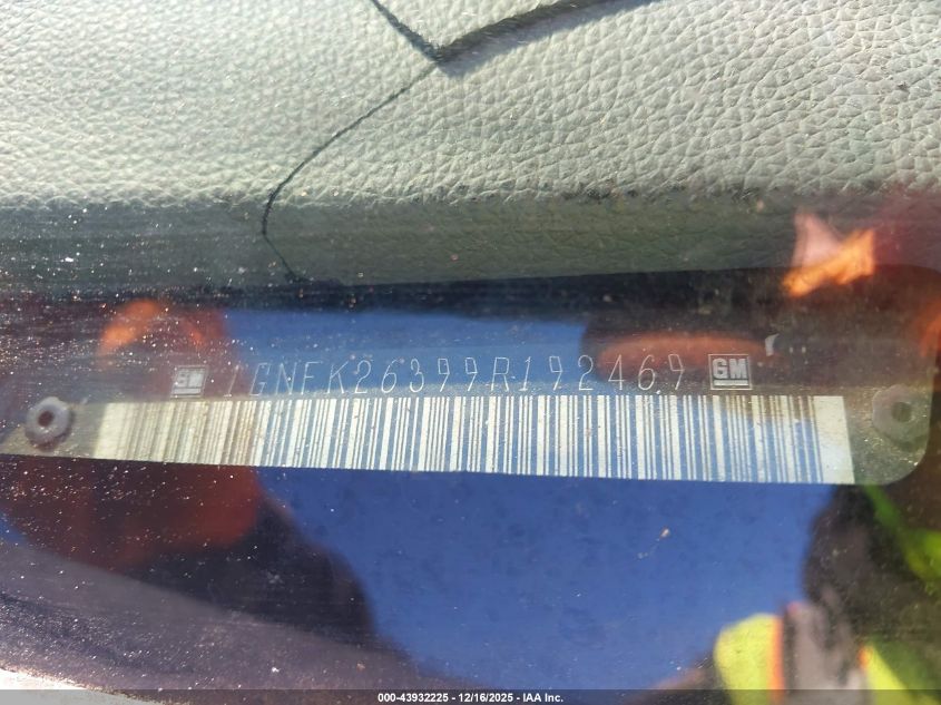 2009 Chevrolet Suburban 1500 Lt2 VIN: 1GNFK26399R192469 Lot: 43932225