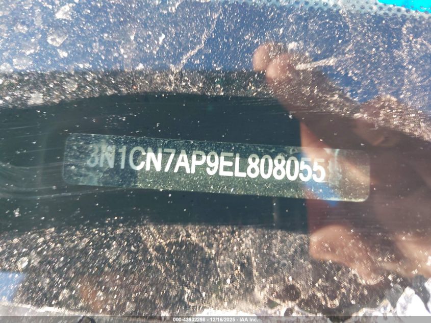 2014 Nissan Versa 1.6 Sv VIN: 3N1CN7AP9EL808055 Lot: 43932298
