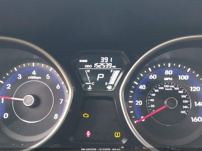 2012 Hyundai Elantra Limited VIN: 5NPDH4AE4CH107328 Lot: 43932365