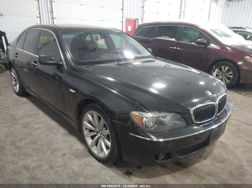 2007 BMW 750I VIN: WBAHL83587DT09022 Lot: 43932379
