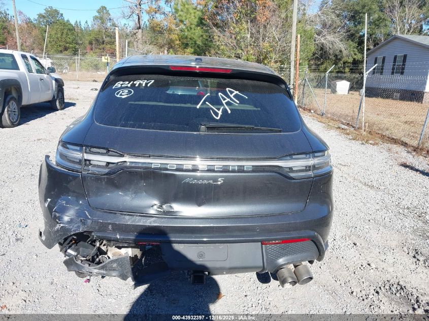 2022 Porsche Macan S VIN: WP1AG2A58NLB21997 Lot: 43932397