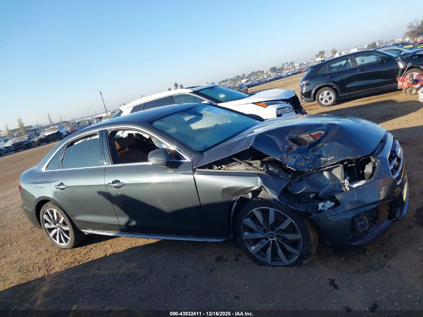 2022 Audi A4 Premium 40 Tfsi Quattro S Tronic VIN: WAUABAF48NN000298 Lot: 43932411