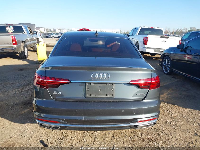 2022 Audi A4 Premium 40 Tfsi Quattro S Tronic VIN: WAUABAF48NN000298 Lot: 43932411