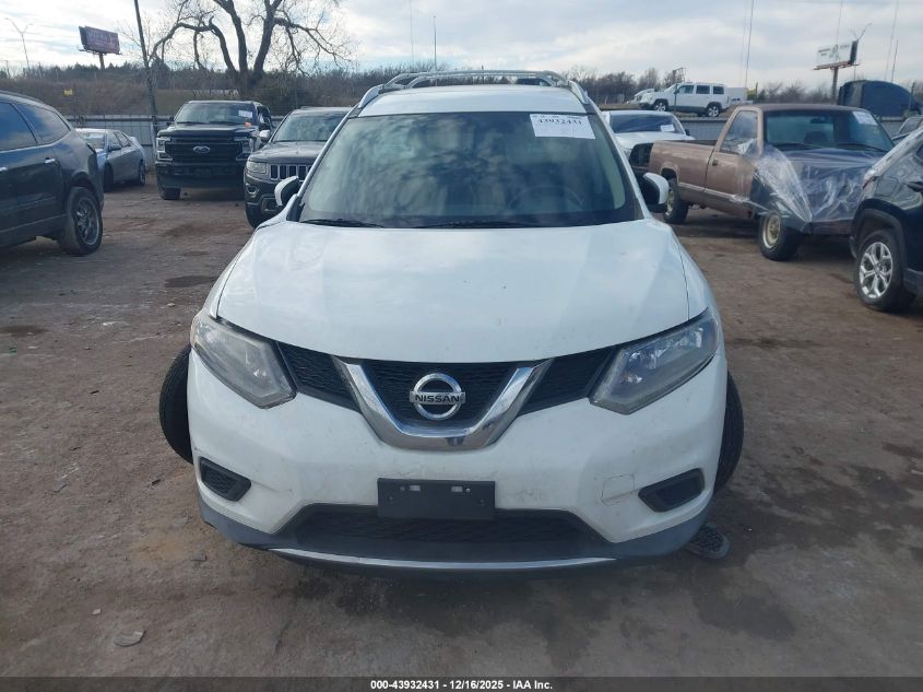 2016 Nissan Rogue S VIN: KNMAT2MV5GP679665 Lot: 43932431