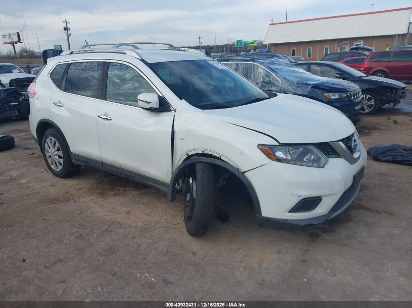 2016 Nissan Rogue S VIN: KNMAT2MV5GP679665 Lot: 43932431