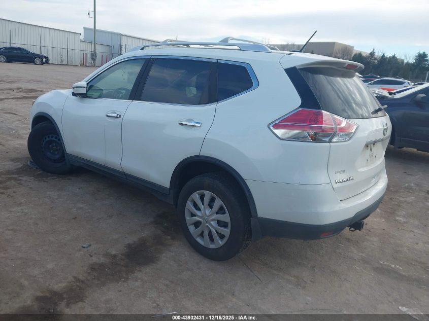 2016 Nissan Rogue S VIN: KNMAT2MV5GP679665 Lot: 43932431