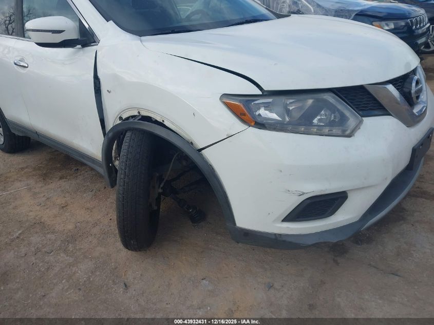 2016 Nissan Rogue S VIN: KNMAT2MV5GP679665 Lot: 43932431