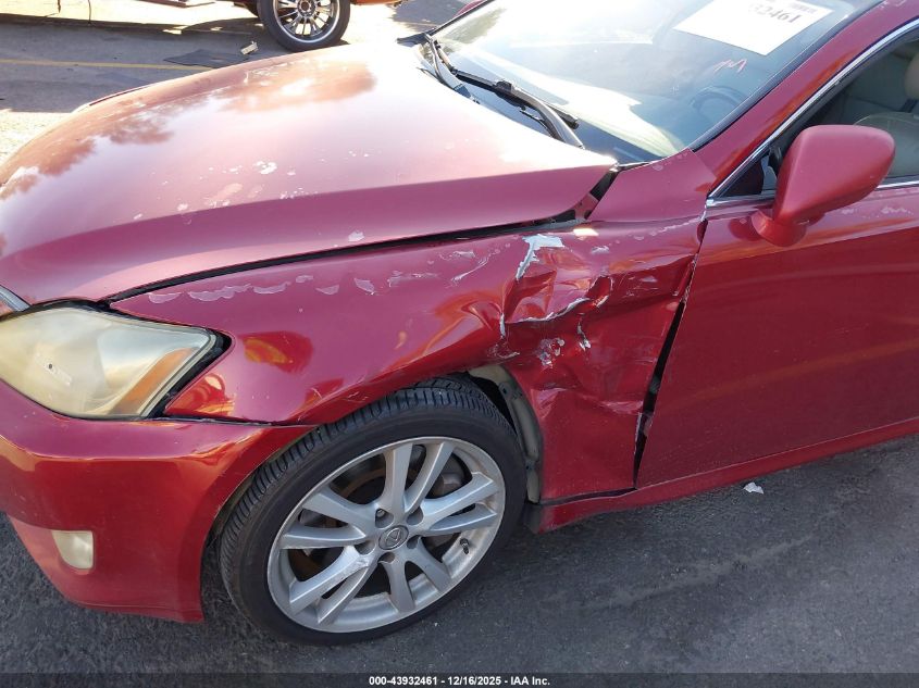 2006 Lexus Is 350 VIN: JTHBE262762005545 Lot: 43932461