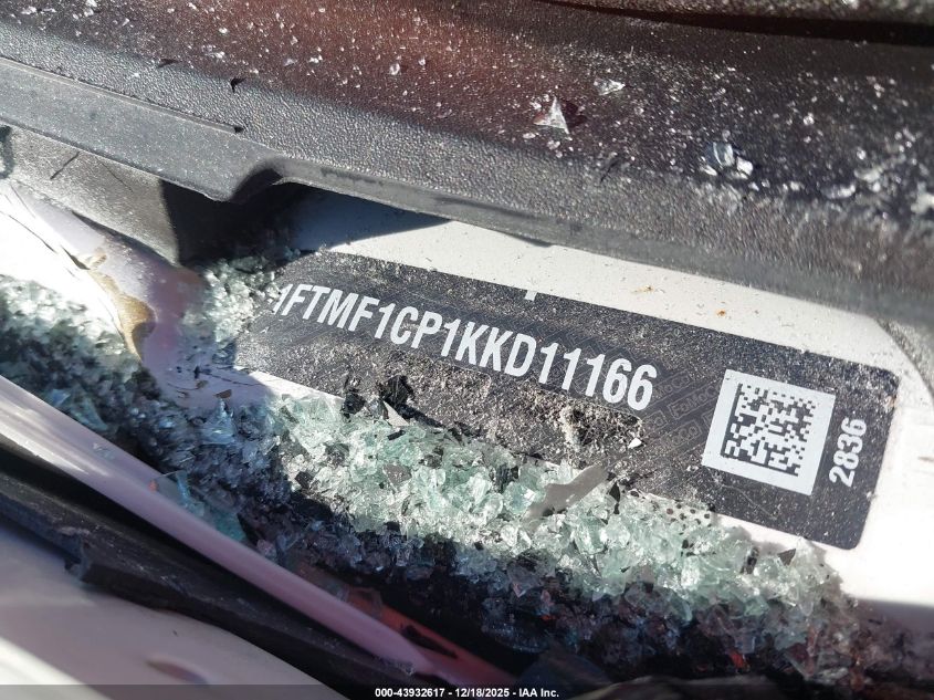 2019 Ford F-150 Xl VIN: 1FTMF1CP1KKD11166 Lot: 43932617